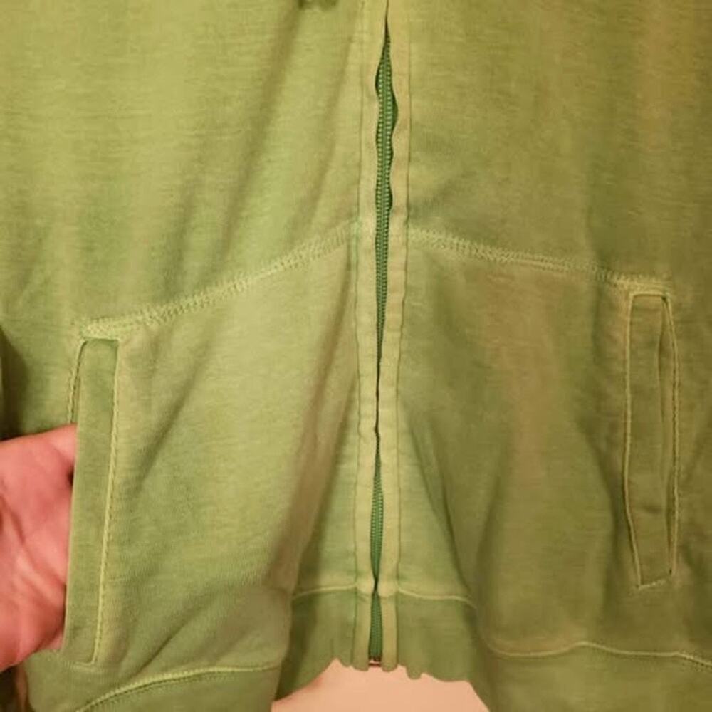 VTG 🍀 2006 Gap Spring Green Full Zip Hoodie Jacket - Size L Large - Picture 5 of 14